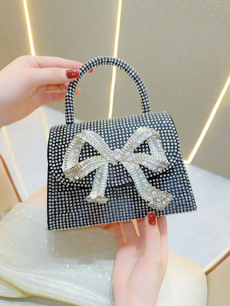 Nuova moda celebrità banchetto e sera borsa a mano completa con tracolla singola in raso di seta intarsiata di diamanti_voghion.com