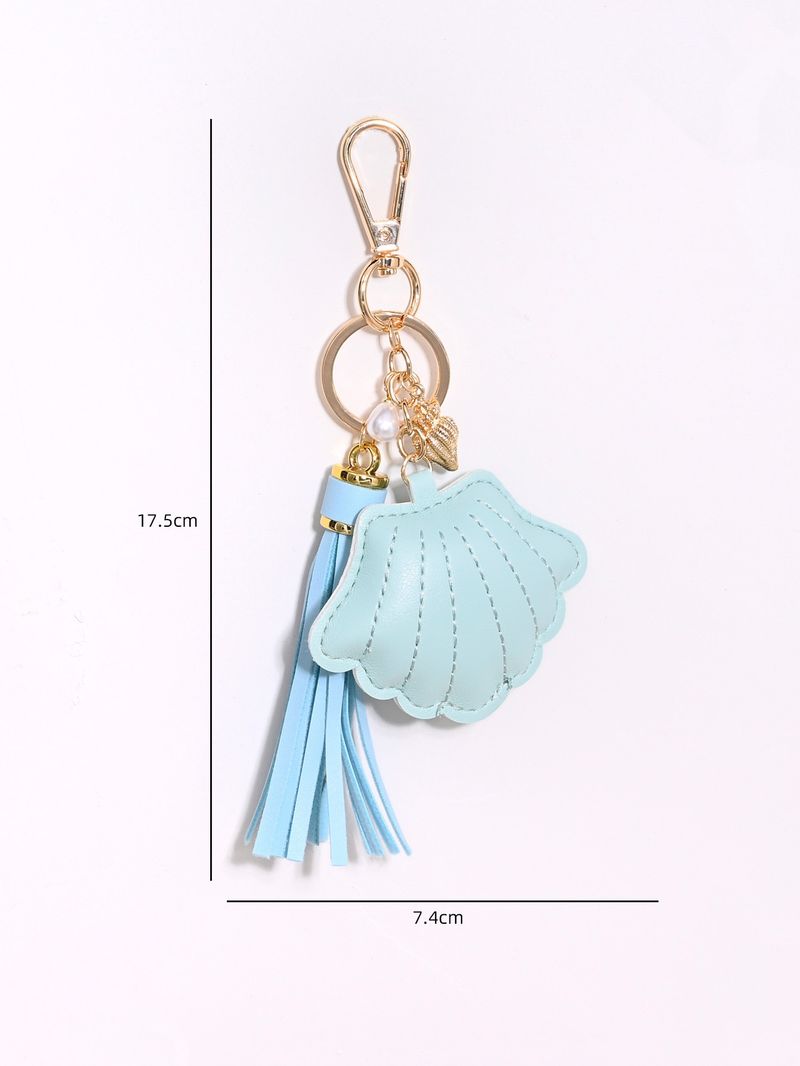 Shell Conch Pearl Tassel Keychain New Ocean Style Bag Car Key Pendant_voghion.com