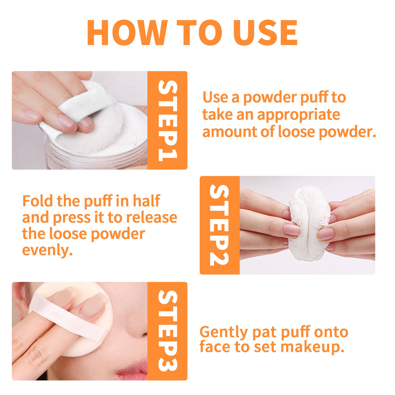 La poudre pour EELHOE estompe les ridules, imperméable, résistante à la sueur, anti-cernes naturelle et la poudre fixatrice de maquillage est légère et_voghion.com