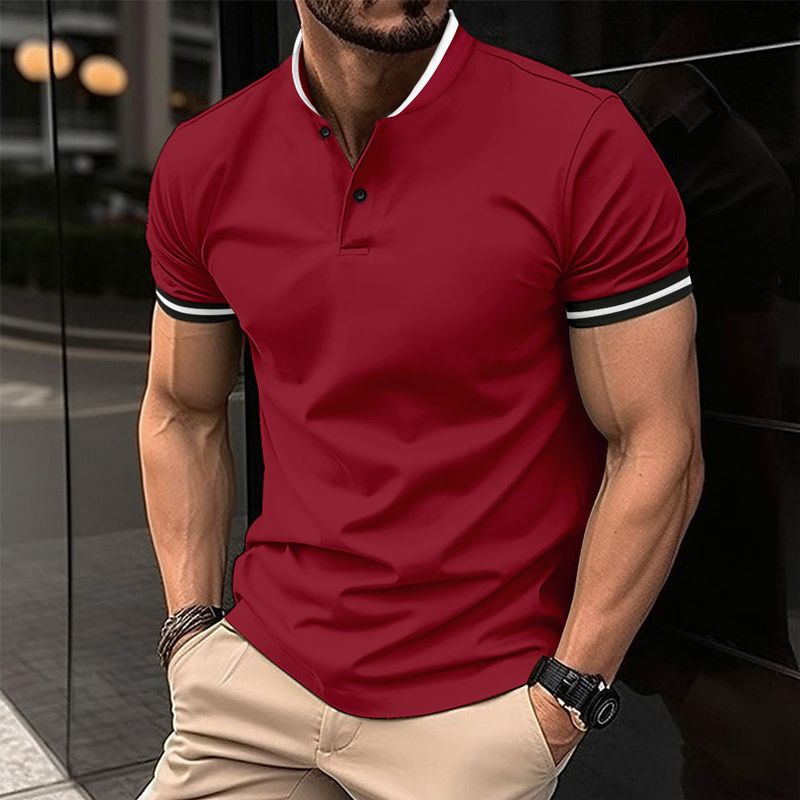 Polo sportiva da uomo con saldi rapidi estivi 2024 con tasca a bottone_voghion.com