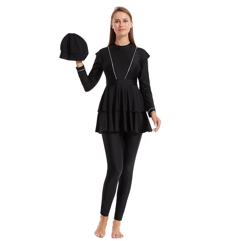 Muslim Swimwear Swimsuit Conservative Swimsuit Dress-style Sunscreen Hot Spring_voghion.com