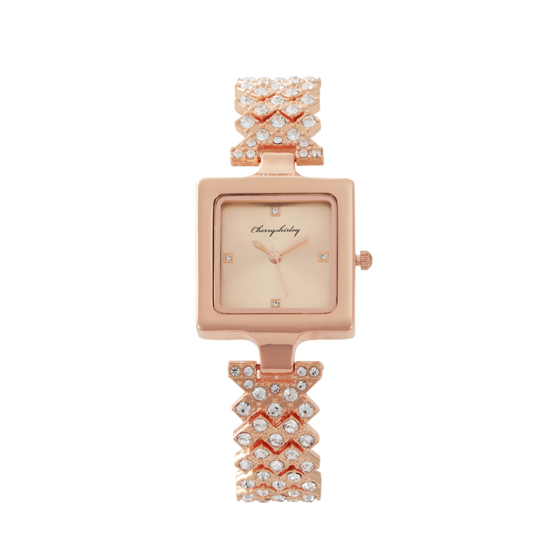 Reloj de pulsera de cuarzo para mujer, banda de acero de estilo coreano, cuadrado, lleno de diamantes, 2024_voghion.com