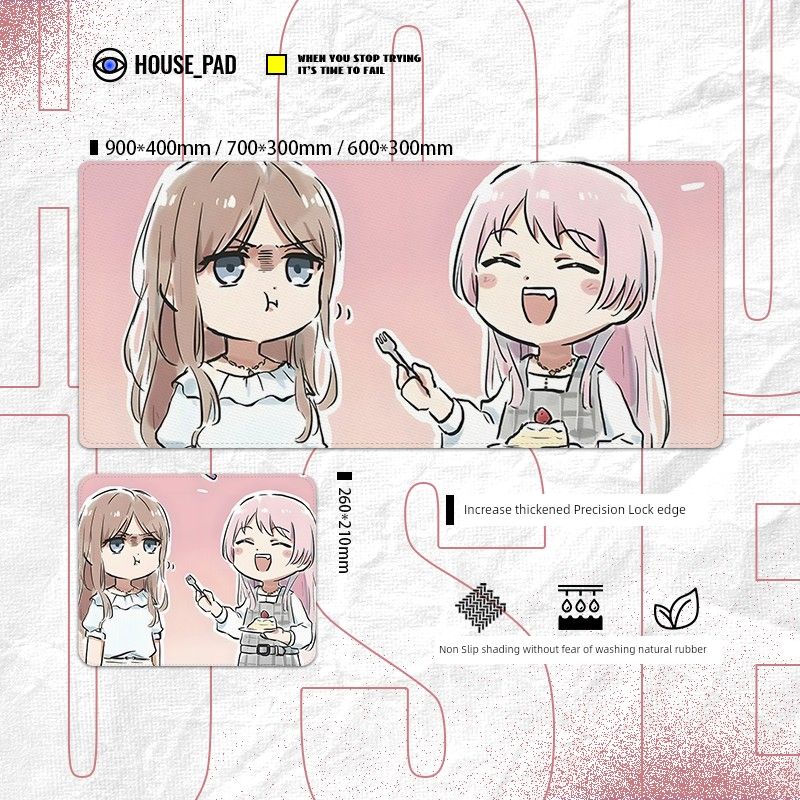 Oniwwertraff Qualitéit Mygo Angry Mauspad vun einfachem Toun, auswëschbar, verdickt, zouenen Rand, Studenten-Iwwerdimensionéierte Schlofzëmmer-E-Sports-Dëschpad_voghion.com