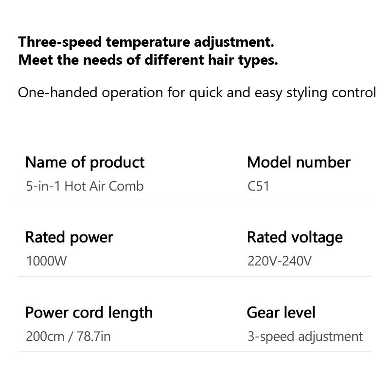 5-in-1 Hot Air Brush Dual-use Hair Dryer High-speed Automatic Curling Iron_voghion.com