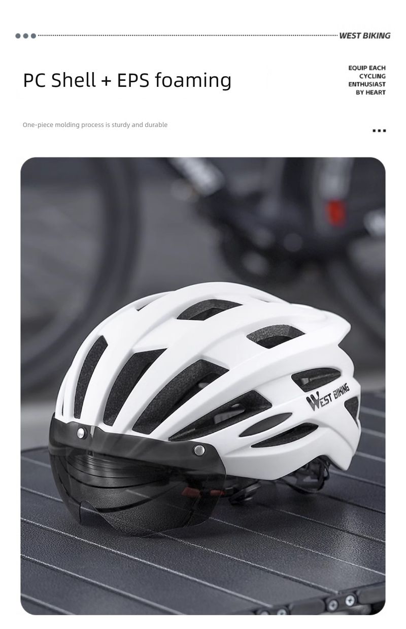 West Rider Integrierte Sicherheitskappe mit Rücklichtbrille_voghion.com