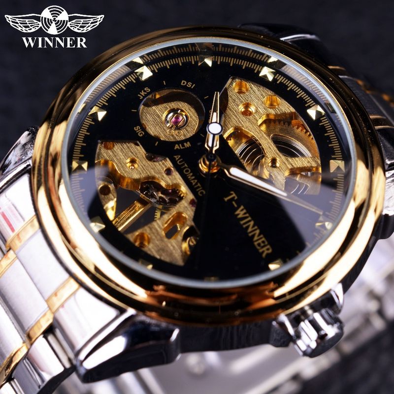 Mode Holle Waterdichte Lichtgevende Zakelijke Lederen Band Transparante Bodem Automatisch Mechanisch Herenhorloge_voghion.com