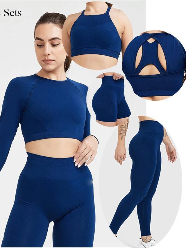 EFFORTLESSoneractive High-Quality Seamless Yoga Scrunch Tight Peach Butt Set_voghion.com