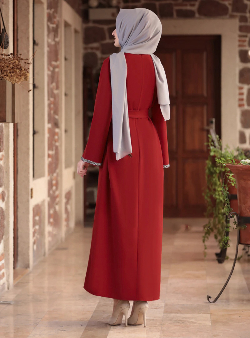 Damenbekleidung Modekleid Abaya Langer Rock Muslimisches Kleid_voghion.com