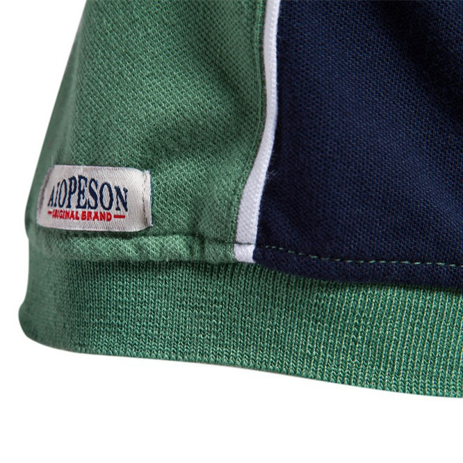 Spring/Summer New Collection With Polo Collar Simple Fashion Color Blocked Casual Men's Short Sleeved T-Shirt_voghion.com