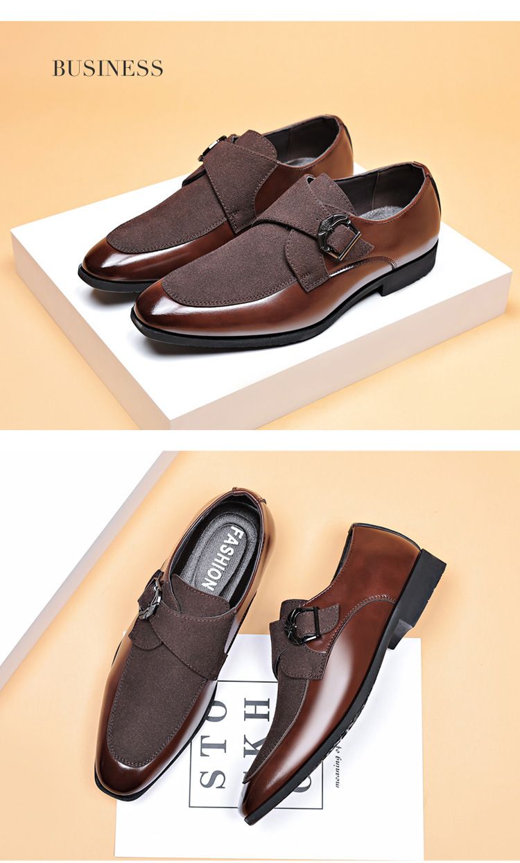 Scarpe Oxford eleganti casual da uomo, con lacci, per ufficio, feste e uso quotidiano_voghion.com