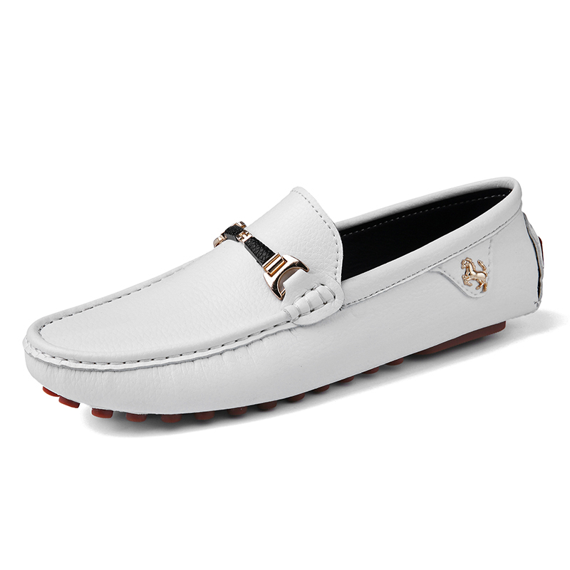 YRZL White Loafers For Men Size 48 Slip On Shoes Driving Flats Casual Moccasins For Men Comfy Male Loafers_voghion.com