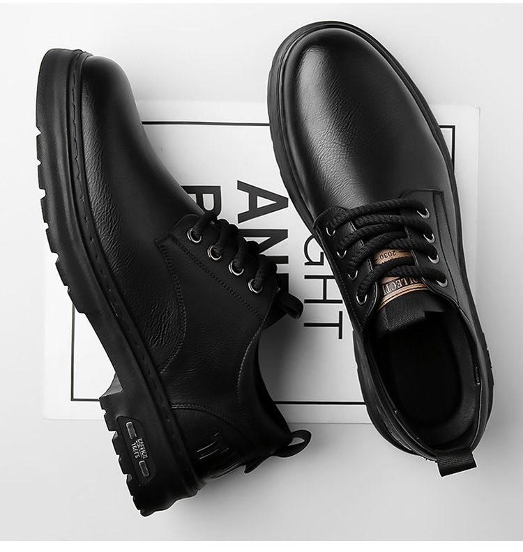 Herrenschuhe Britische Business-Lederschuhe mit großem Kopf, verschleißfeste Herrenschuhe mit weicher Sohle, erhöhte Martin-Freizeitschuhe, Papa-Schuhe mittleren Alters_voghion.com