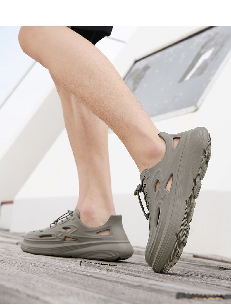 Herrenschuhe Vier Jahreszeiten rutschfeste lässige atmungsaktive Clogs Bequeme Hausschuhe mit geschlossener Zehenpartie zum Hineinschlüpfen_voghion.com