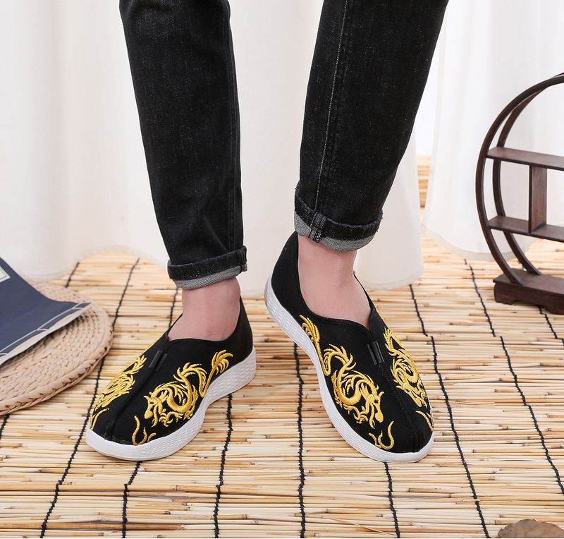 Herren Casual Stoff Vater Modische Dreidimensionale Relief Bestickte Weiche Sohle Wanderschuhe, Frühling Und Sommer_voghion.com