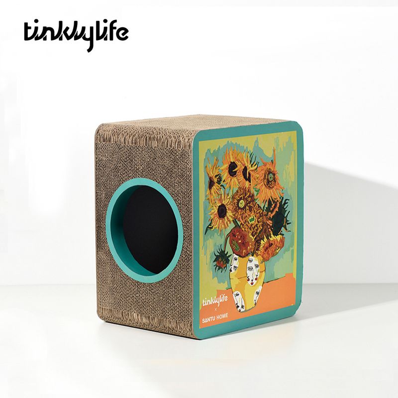 Rascador para gatos Tinklylife Radio House, integrado, resistente al desgaste y a los arañazos, extragrande, vertical_voghion.com