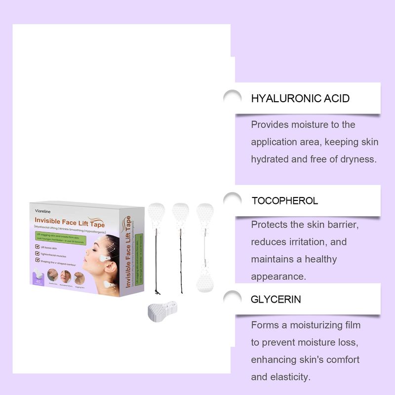 Viareline Invisible Face Beautify Contour Feuchtigkeitsspendende Gesichtspflege V Line Lift Patch_voghion.com