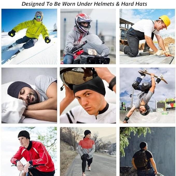 Novo chapéu de ciclismo de esqui clássico chapéu de inverno quente masculino sem aba chapéu de esqueleto chapéu de esqui macio neutro_voghion.com