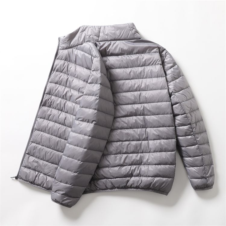 Men's Lightweight Down Jacket With Hood, Short Puffer Coat For Winter, 90% White Duck Down, Slim Fit, Windproof, Warm, Casual Outerwear (M-3XL)_voghion.com