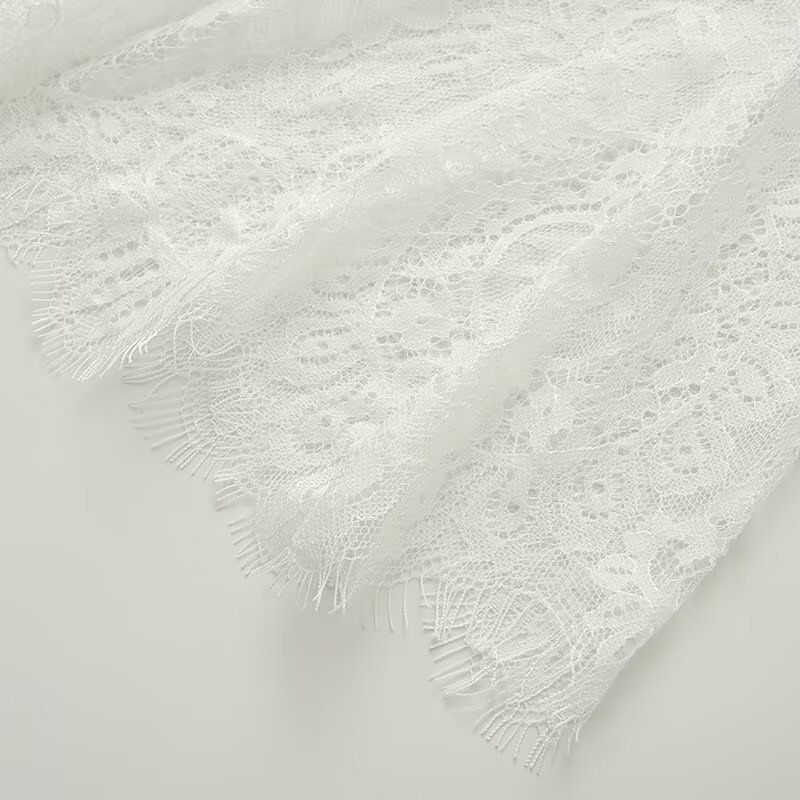 Roupas femininas elegantes, conjunto de saia longa de renda e cintura alta - top curto com ombros de fora e vestido longo fluido, conjunto de duas peças, corte slim formal/festa_voghion.com