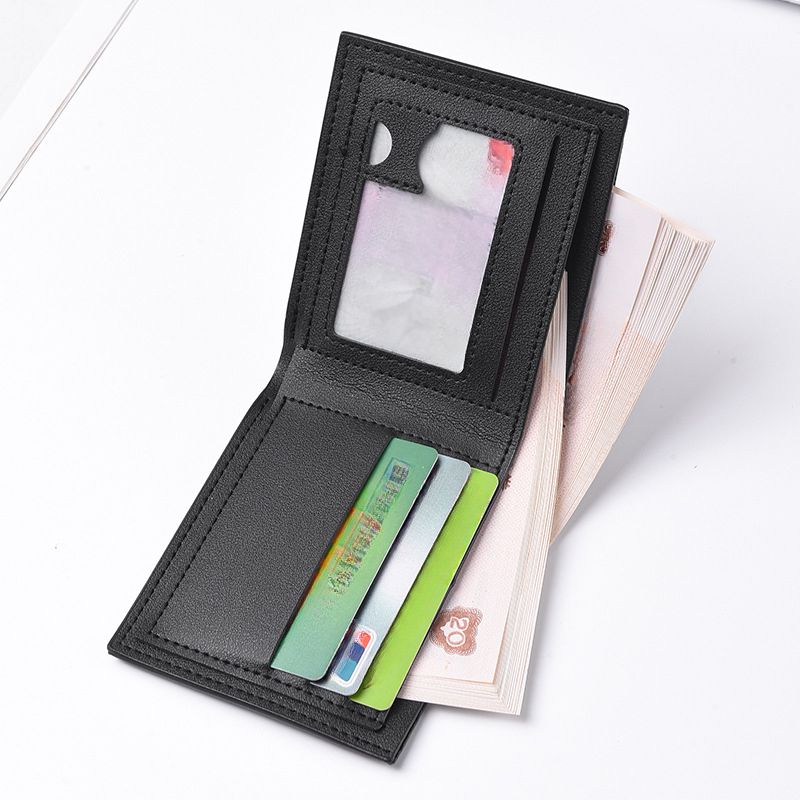 Neue Herrenbrieftasche Kurze Herrenbrieftasche Jugend Einfache und modische Multi-Card-Business-Horizontal-Spleißen-Brieftasche_voghion.com