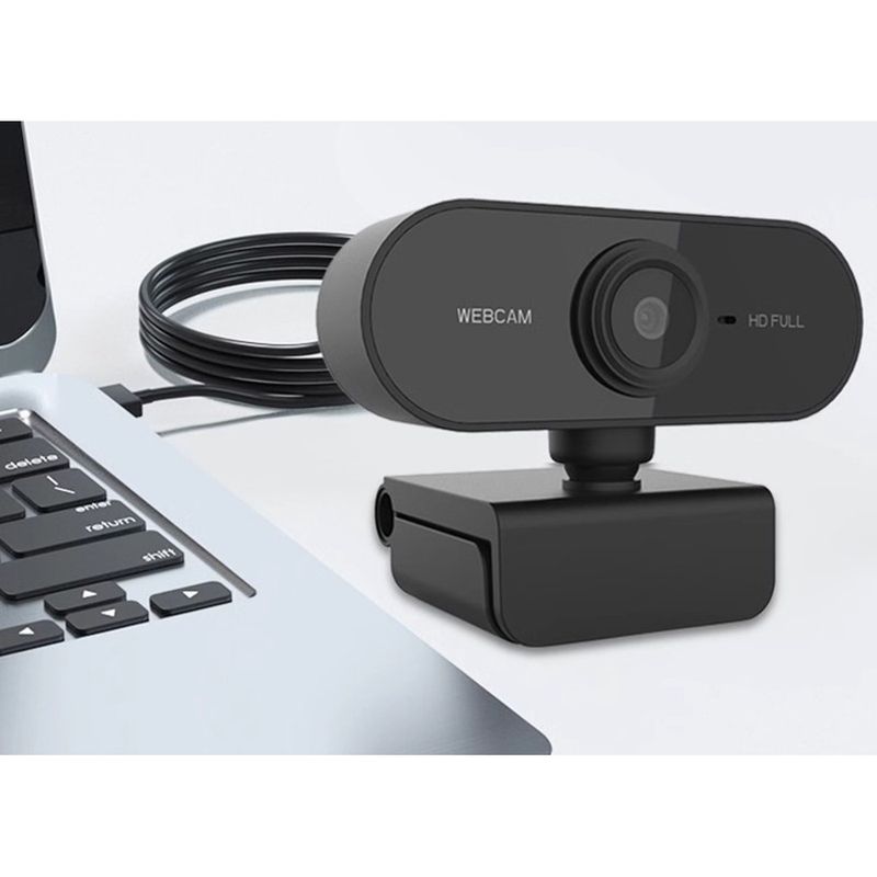 Zewnętrzna kamera internetowa HD USB z wbudowanym mikrofonem – podłącz i używaj na komputerze stacjonarnym lub komputerze typu „wszystko w jednym” – idealna do zajęć online i egzaminów zdalnych_voghion.com