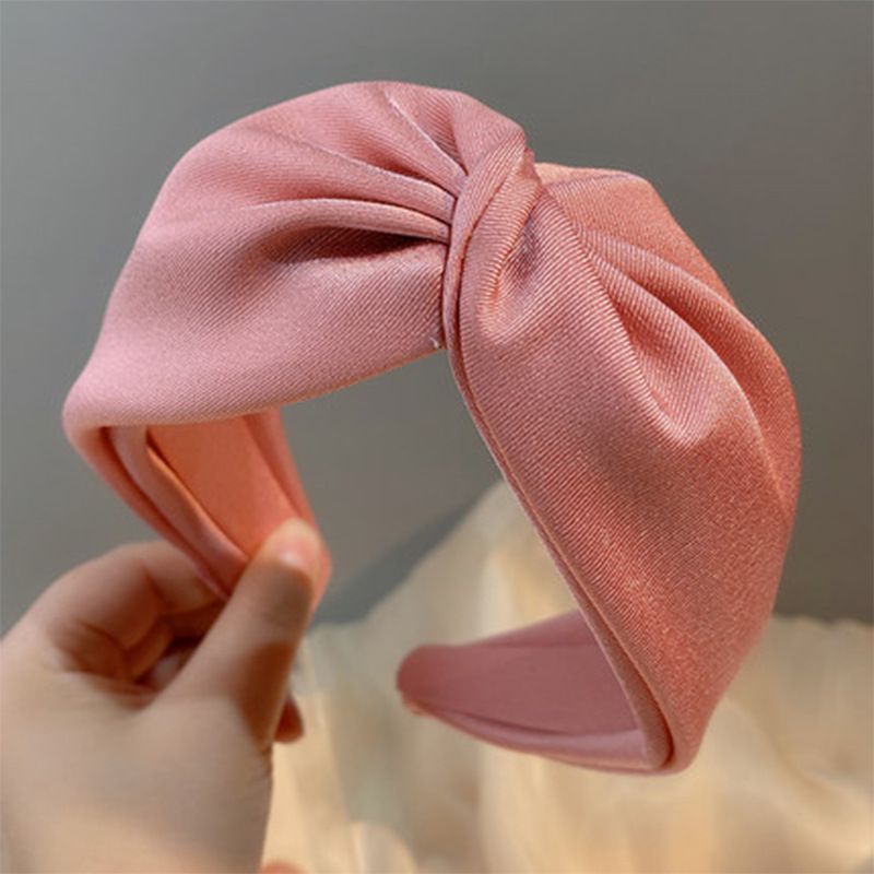 2022 nuova fascia per capelli incrociata tinta unita semplice versatile moda semplice per uscire stiratura dei capelli fascia per capelli a tesa larga copricapo_voghion.com