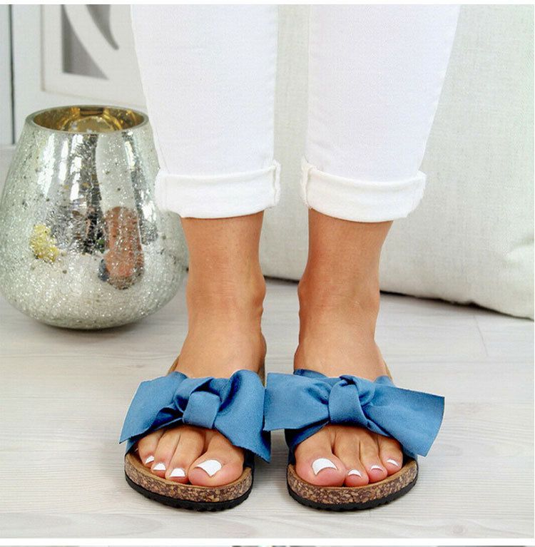 Women's fashion leopard print butterfly sexy foot set one-line slippers_voghion.com