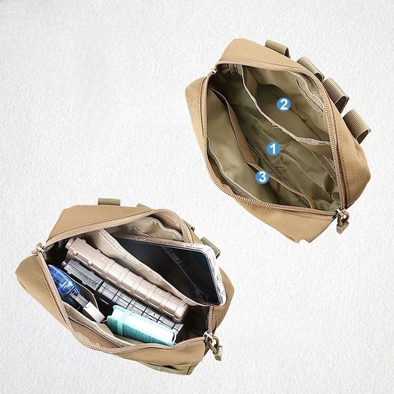 Outdoor Commuting Multi-Functional Tactical Rectangular Utility Waist MOLLE System Accessory Bag_voghion.com