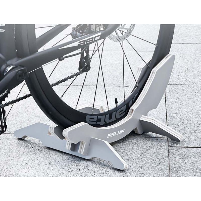Bicycle parking rack, convenient placement for road bikes, wooden support frame, mountain bike indoor display rack_voghion.com