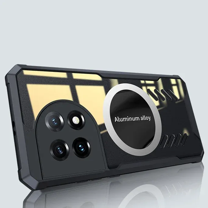 Custodia per PC con dissipazione del calore in grafene per OnePlus 12 12R 11 11R 10R 10T 10 9 9R 9RT, custodia protettiva trasparente traspirante_voghion.com