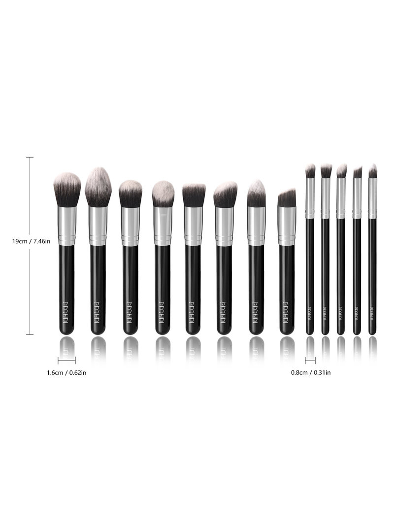 13 new black large professional makeup brush sets_voghion.com