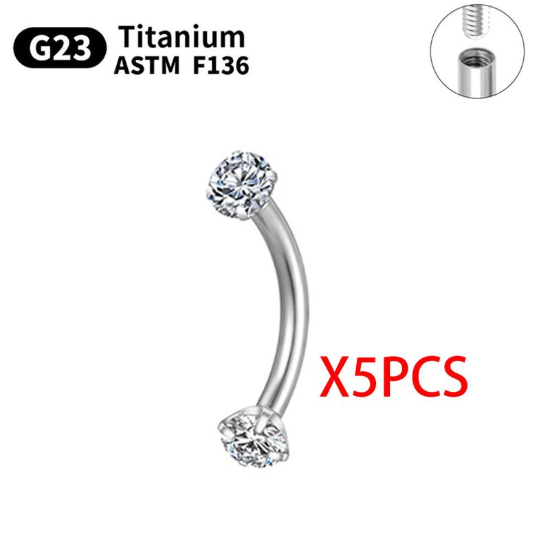 1/5/10 pezzi G23 Piercing in titanio Labret Stud Piercing al labbro Naso Kit Sopracciglio C Rod Gioielli per il corpo ASTM-F136 Orecchino per cartilagine_voghion.com