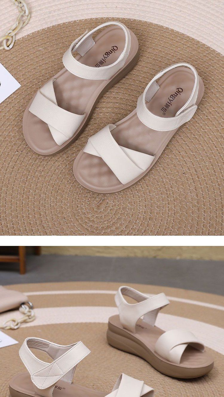 Sandali da donna, scarpe da mamma, suola morbida, superficie morbida, leggere, antiscivolo, comode, scarpe da spiaggia di medie e grandi dimensioni_voghion.com