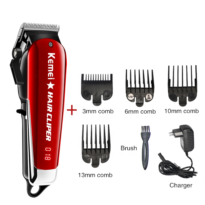 Kemei KM-2611 Profesyonel Berber Clippe Güçlü Giyotin Erkekler Için Elektrikli Kesici 9 W Saç Kesme makinesi_voghion.com