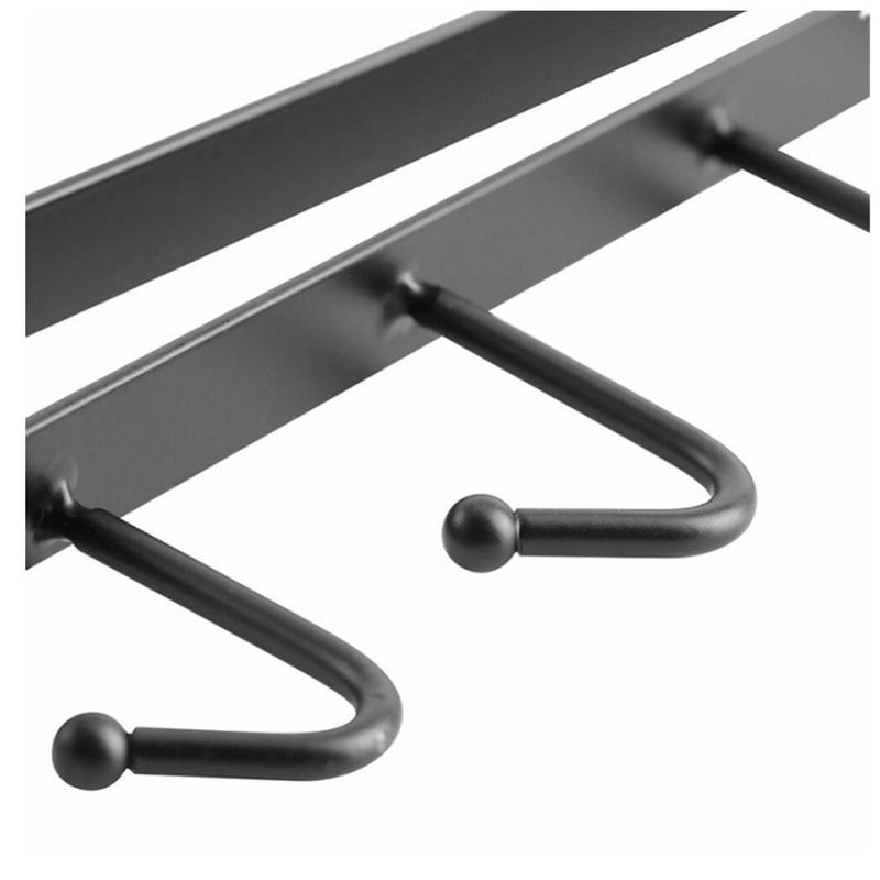 4Pcs Under-Cabinet Hanger Rack With 6 Hooks Kitchen Cupboard Storage Shelf Hook Din889_voghion.com