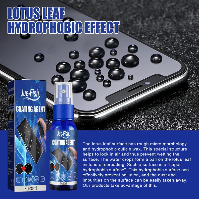 Jue-Fish Screen Coating Agent, Mobile Phone Screen Cleaner Anti-Scratch Anti-Fingerprint Glass Hydrophobic Oil Coating Solution_voghion.com