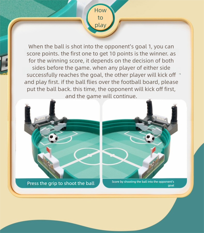Jouet de jeu de machine de football de table pour enfants Double Battle_voghion.com