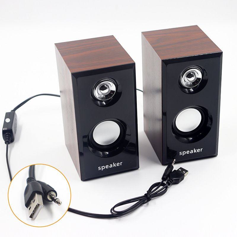 USB zvučnik Stolno prijenosno računalo Audio Drveni subwoofer_voghion.com