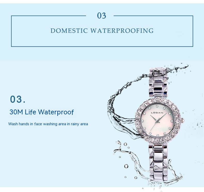 2024 Orologio al quarzo con cinturino in acciaio intarsiato con diamanti di moda di vendita calda, quadrante piccolo semplice e casual, orologio da donna_voghion.com