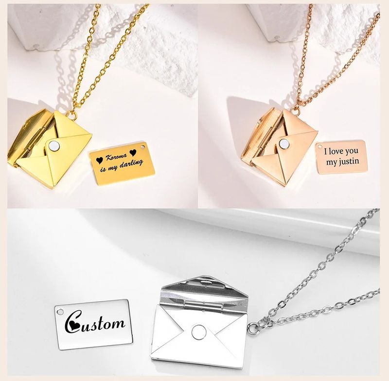 Collana con ciondolo a forma di libro per coppia placcata in oro, collana personalizzata fai da te con libro apribile_voghion.com