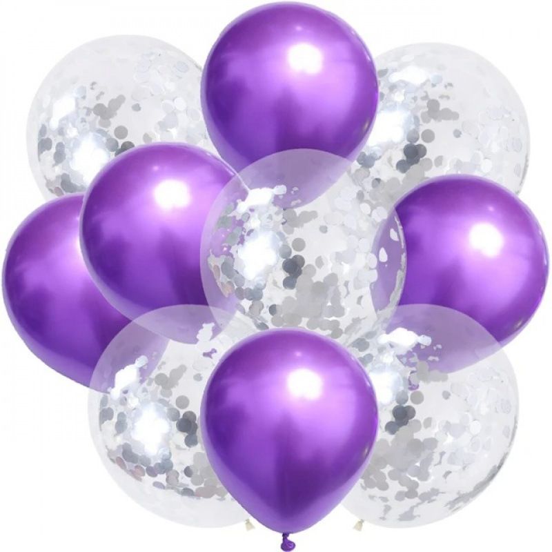 10 buc baloane îngroșate cu paiete metalice din latex de 12 inch, confetti, decorațiuni pentru petreceri de ziua de naștere_voghion.com