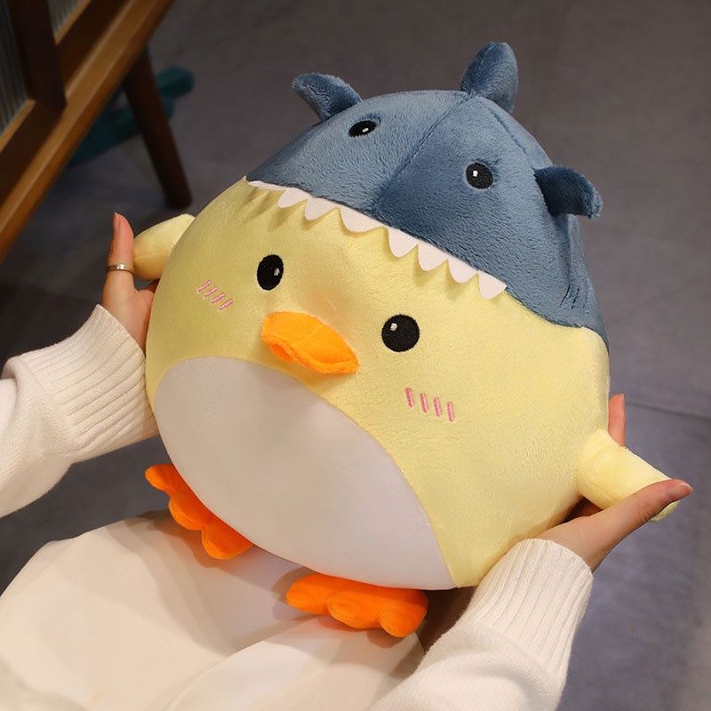 Cartoon Soft Cute And Shark Duck Plush Toy For Kids Office Chair And Nap Time Animal Stuffed Doll_voghion.com
