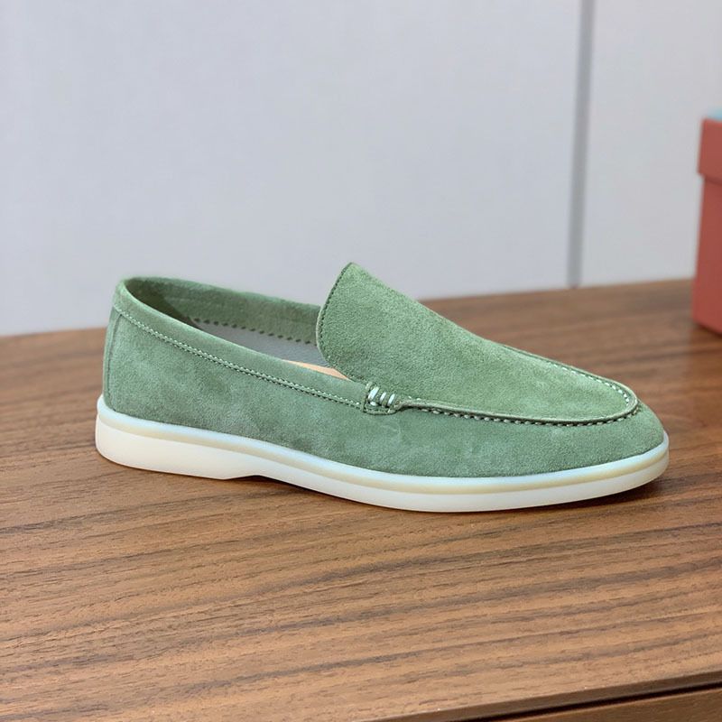 25 New Loafers Couple Shoes Flat Slip-On Lazy Suede Oxford Soft Sole Moccasins_voghion.com
