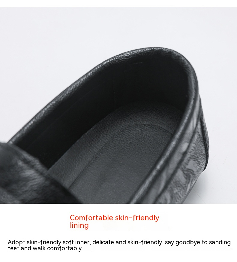 2023 Neue Koreanische Ausgabe Casual Bean Herren Fahren, One Step Lazy Leather S, Lefu_voghion.com