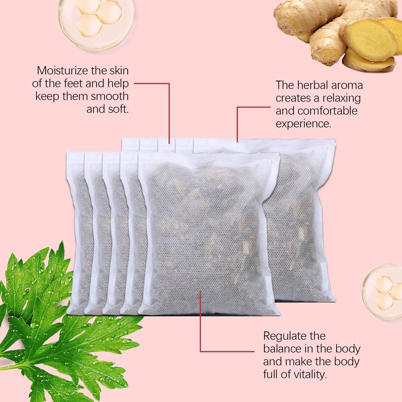 Kräuterfußbadebeutel zur komfortablen täglichen Reinigung und Feuchtigkeitsversorgung. Pflanzliche Inhaltsstoffe für die Fußpflege_voghion.com