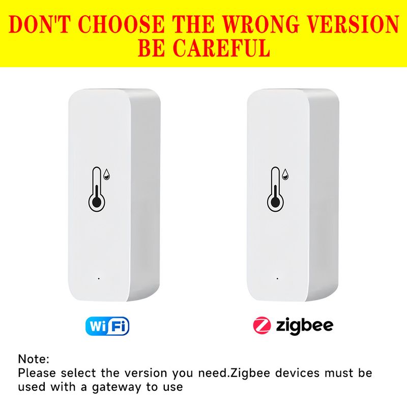 Sensore di temperatura e umidità Tuya Wifi/Zigbee Termometro da interno Controllo intelligente della vita per il lavoro domestico con Alexa Google_voghion.com