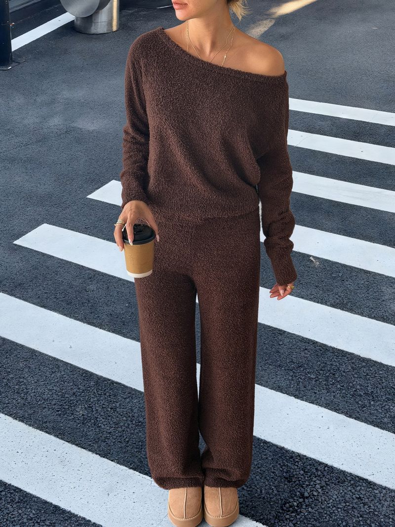 Diyun Casual Sports Langarm Pullover und Hose Set Damenbekleidung 2025 Herbst Winter_voghion.com