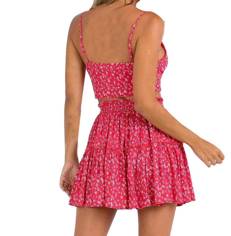 Zweiteiliges rückenfreies sexy Hosenträgerkleid für Damen_voghion.com