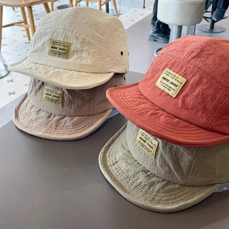 RICYGVM Quick Dry Peaked Cap för män Kvinnor Mode Kort brättad baseballhatt Sommar Enfärgad Anka Tongue Caps Sol_voghion.com
