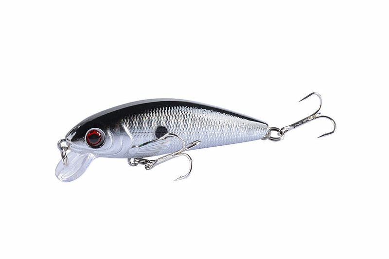 Isca flutuante para peixinhos de 10 cores - isca rígida realista para pesca de robalo e lúcio - iscas de superfície de plástico ABS para água doce e salgada_voghion.com
